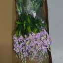 6 Bundles Artificial Lilacs Flowers Fake Silk Flower Faux Plastic Plant Floral Arrangement for Home Indoor Outdoor Garden Window Box Porch Pots Patio Planters Table Vase Decor(Purple)