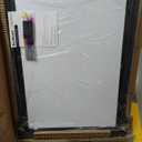 40"x28" U Stand Double Sided Magnetic Dry Erase Board Easel Stand, Whiteboard with Flipchart Paper Pad (25 Sheets)- Height Adjustable Standing Whiteboard for Modern Home Office, Homeschool & Studio (Black)