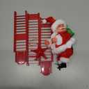 Santa Climbing Ladder, Funny Electric Claus Rope Ladder Decoration, On a Doll Toy Christmas Tree Decorations Hanging Ornaments for Party Home Door, Red