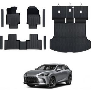 Floor Mats for Lexus RX350/RX350H/RX500h 2023-2026, All Weather Floor Mats Trunk Cargo Liner with Backrest Protectors and Door Sill Guards Accessories, Full Coverage Set (Not fit RX450h & PHEV)