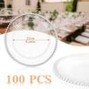 100 Pack Clear Charger Plates 13" Beaded Round,Clear,Beads, approx. 13 inch
