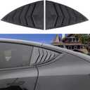 YHCDSEA for Model Y Side Window Louver Cover Sport Style for Tesla Model Y 2021 2022 2023 2024 2025 2026 Accessories (Glossy Carbon Fiber Pattern)