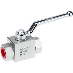 QWORK Hydraulic Ball Valve 1/2'' NPT, 7250 PSI 2 Way Shut-Off Valve, High Pressure Hydraulic Valve