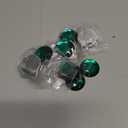 30mm Flat Back Round Acrylic Rhinestones Plastic Circle Gems for Costume Making Cosplay Jewels Pro Grade Embelishments - 12 Pieces (Green Emerald H106)