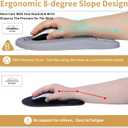 L-SPOUTTO Mouse Pad Wrist Support,Ergonomic Mouse Pad with Wrist Rest,Computer Mouse Pads Pain Relief Keyboard Wrist Rest with Coaster Set,Non-Slip Computer Mouse Pad for Desk Laptop Office-Black Cat