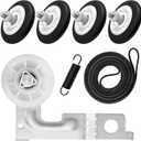 DLE2050W DLE5977W DLE3170W DLEX5170W DLE5955W DLE0442W DLGX7188RM Dryer Roller Kit for LG Kenmore, 4581EL2002L 4581EL2002C Dryer Drum Roller 4400EL2001F Dryer Belt and 4561EL3002A Dryer Idler Pulley
