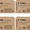 P C600 PC600 Toner Cartridge High Yeild Compatible for Ricoh P C600 PC600 408310 408311 408312 408313 Toner Cartridges Replacement for Ricoh Savin Lanier P C600 PC600 Printer