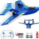 Airplane for Water Land and Air, Remote Control Airplane Flying Fighter Toys,2.4GHz 6-axis Gyro Stabilizer RTF Glider Aircraft Jet for Kids Adults Beginners Boys (Blue)