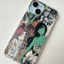 Halloween Aesthetic Case Compatible with iPhone 15 Plus, Spooky Horror Halloween Phone Case for iPhone 15 Plus, Cool TPU Protective Phone Case Cover