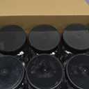 Nosiny 12 Pcs 24 oz Plastic Jars with Lids Airtight Food Containers Large Plastic Jars with Screw on Lids Refillable Kitchen Storage Containers for Dry Food, Coffee, Candy for Kitchen(Black)