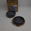 famiware Milkyway Pasta Bowls Set of 4, 8.5" Large Salad Bowls, Double Reactive Glaze, Stackable, Ideal for Housewarming, Festivals, Matte Dark Charcoal