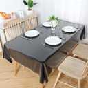 Obstal Clear Plastic Tablecloth 60 x 84 Inch, 100% Waterproof Oil-Proof Spill-Proof Vinyl PVC Table Cloth, Wipeable Rectangle Tablecloth Protector for Dining Table, Outdoor and Indoor Uses, Clear