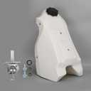 2.38 Gallons/9 Litres Large Capacity Polyethylene Fuel Tank for Honda CR500R 1989-2001, for Honda CR250R 2-Stroke 1988-1989, for CR125R 1988-1990 White