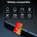 2 Pack TF Card 32GB with Adapter, High Speed Memory Card, UHS-I C10 A1 Memory TF Card for Tablet/Mobile Phone/Camera/Car Audio/Game Console (TF162 Red Gold 32GB)