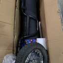 ELEMARA Electric Dirt Bike, 350W Motorcycle for Kids with Tail Lights, Music & Bluetooth, 15.5 mph & 150lb Max, Chain-Driven Motor, Twist-Grip Throttle & Hand-Operated Rear Brake, 12" Air-Filled Tires-Navy