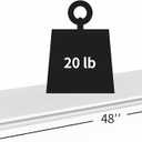 WELLAND 8" Deep Floating Shelves Wall Mounted Shelf (White, 48inch)