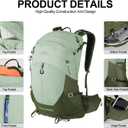 IX INOXTO Hiking Backpack, Camping Backpack, 30L Waterproof Hiking Daypack with 3L Water Bladder and Rain Cover (Green), Standard
