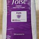 Poise Overnight Incontinence & Postpartum Pads for Bladder Leaks, 8 Drop Extra Coverage, 72 Count (2 Packs of 36)