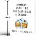 4 x Anniversary Card for Husband Wife, Romantic Couple Card | Boyfriend Girlfriend Card Gift Decoration for Him Her, 5 x 7 Inches with Envelopes and Stickers
