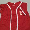 Mowbeat Toddler Baseball Jersey Kids 5 Year Old Birthday Shirt Boy 5th Birthday Party Short Sleeve Button T Shirts (Red, Size 4)