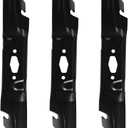 HQPASFY Toothed Mulching Mower Blades 3PCS 742P05086-X Compatible with 54" Craftsman Z5800, T3200, Z7600, Cub Cadet XT1-GT54 XT1-ST54, Troy Bilt Mustang 54 XP, Z54, Super Bronco 54 XP