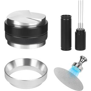 58mm Espresso Tools Coffee Distributor and Tamper Leveler, WDT Tool, Magnetic Dosing Funnel and Puck Screen with Remover, Espresso Accessories Kit Fits 58mm Portafilters and Espresso Machines
