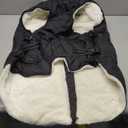 Mklhgty Large Dog Coat with Harness Built-in, Waterproof Reflective Fleece Lined - Warm Windproof Winter Jacket with Back Zipper, Cold Weather Snow Dog Coats - Black - 2XL