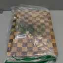 Cutting Boards for Kitchen, Checkered Cutting Board Upgraded, Acacia Wood Chopping Board with Juice Grooves & Handles, Large Butcher Block Serving Tray with Gift Box, 16.5" x 11.6" x 0.8"