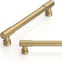 10 Pack Champagne Bronze Cabinet Pulls 5 Inch(128mm) Kitchen Cabinet Handles Cabinet Hardware for Drawer Pulls (5" Hole Center)
