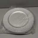 Nicunom Silver Charger Plates Set of 12, Round Charger Plates with Hammered Rim, 13 Inch Plastic Charger Plate for Wedding Dinner Party Event Decoration