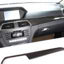 ABS Pine Wood Grain Carbon Fiber Car Center Console Dashboard Cover Panel for Mercedes Benz C Class W204 2010-2013 Left Hand Drive Accessories (Carbon Fiber)