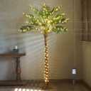 Hairui Artificial Palm Tree with 220 LED Fairy Lights, 6FT for Indoor Outdoor Office Home Patio Pool Decoration