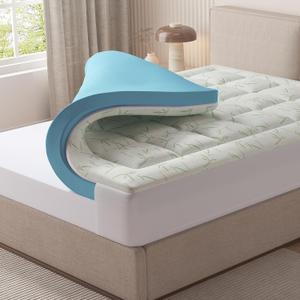 NEWBULIG 3 Inch Queen Dual Layer Memory Foam Mattress Topper