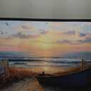 Large Coastal Wall Art for Living Room Big Nautical Boat on Beach Canvas Picture Wall Decor Ocean Seagull Seascape Canvas Painting Print Artwork Decorations for Bedroom Dining Room Office 30" X 60"