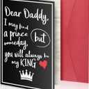 7 x 5x7‘’ Funny Fathers Day Greeting Cards with Envelope for Best Dad Birthday Gift Card From Daughter -Black