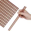Wooden Chopsticks, Donxote 9.84 Inch Reusable Natural Healthy Chopsticks, Asian Classic Style for Dining Room, Kitchen, Japanese Noodles, Korea Gourmet, Set of 10 Pairs