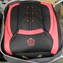 Comfortable Leather Auto Car Seat Covers 5 Seats Full Set Universal Fit (Black & Rose)