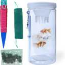 Portable and Plastic Aquarium Minnow&Small Fish Trap for Aquarium Children Fishing Outdoors,Durable Container Bait Trap Suitable for Fishing,Crab,Shrimp,Turtle