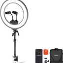 NEEWER RL45B 18" Edge Lit Desk Ring Light for Phone Camera Laptop LED Lighting Kit Phone Holder Desktop Stand Ball Head Mount Video Conference Webcam Recording Zoom Call Streaming Makeup Selfie