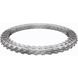 33ft Razor Wire, Silver Razor Fencing, Galvanized Concertina Wire with Pliers Gloves Warning Sign for Garden Farm Factory Security (18" dia. 33ft)