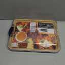 FARBERWARE Build-A-Board Bamboo Cutting Board with Built-in Compartments, Clear Locking Lid & Navy Handles, Ideal for Charcuterie, Snacks & Prep