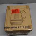 CHEFMAN Electric Kettle - 1.2L 1500W Hot Water Tea Pot with Infuser, BPA Free, Auto Shut Off, Boil-Dry Protection, Removable Lid, LED Light, Cordless Glass Electric Tea Kettle  Stainless Steel