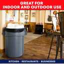 Tasker 44-45 Gallon Trash Bags Heavy Duty, (Value 100 Bags w/Ties) Extra Large Black Trash Bags - 39 Gallon - 40 Gallon - 42 Gallon - 45 Gallon - Large Black Garbage Bags Heavy Duty