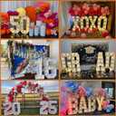 4FT Marquee Light Up Numbers, Giant Marquee Numbers, Pre-cut DIY Foam Board Number 0 for 30th 40th 50th Birthday Decorations,60th 70th Anniversary 2026 Graduation Party Decor
