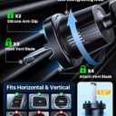 YRU Phone Holders for Your Car [2026 Upgraded Military Metal Hook], Cellphone Holder Car[No Fear of Bumps] Vent Phone Mount Truck Compatible with iPhone17 16 15 14 13 12 Samsung Android, Black