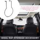 povtii 2 PCS Car Cowboy Hat Holder, Hard Metal Automotive Hat Holder for Keeping Hat Shape, Seat Back Organizers for Vehicle Truck SUV, Car Accessories