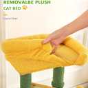 Made4Pets Cat Tree, Small Cat Tower for Indoors Cats, Cute Wood Kitty Condo with Scratching Post and Pad, 29" Multi-Level Modern Activity Climbing Furniture for Small and Medium Cats, Green