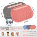 Upgrade Silicone Foot Massager Mat, Large Reflexology Mat for Feet Relaxation, Portable Foot Acupressure Mat with Dual-Side Usage, Foldable Standing Desk Mat for Pain, Fatigue Relief(Pink-L)