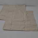 MIULEE Decorative Pillow Covers 18x18, 2 Pack Boho Farmhouse Neutral Throw Pillows for Couch, Thick Textured Modern Linen Cushion Cases Sofa Bed Living Room Home Decor, Natural Beige