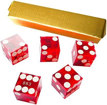 Yuanhe 19mm Casino Style Craps Dice Sets- Grade AAA Precision Serialized with Razor Edges and Corners
